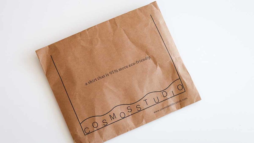 Cosmos Studio Button-Up Poplin Shirt Recyclable Shipping Envelope.